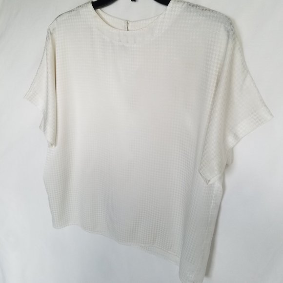 Vintage | Renaissance White Houndstooth Blouse - Picture 7 of 16